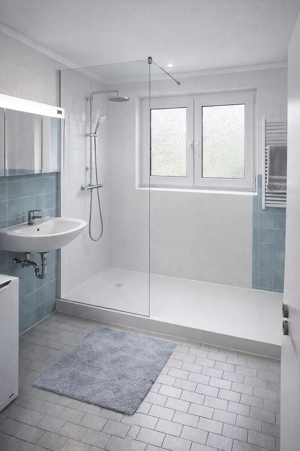 Altbau-Bad in Neuhausen: Wanne raus, ebenerdige Dusche rein